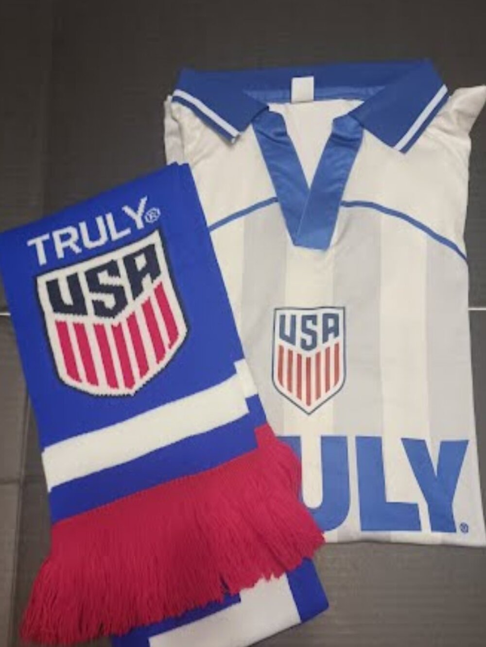 TRULY Team USA FIFA World Cup 2026 "Believe" Jersey and Scarf set, New, Sz XL